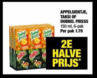 Big Bazar Appelsientje, Taksi of Dubbel Friss aanbieding