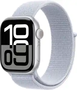 Coolblue Apple Watch Series 10 42 mm Argent Boucle Sport aanbieding