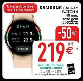 Cora Samsung galaxy watch 4 aanbieding