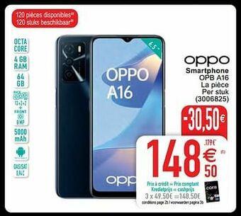 Cora Oppo smartphone opb a16 aanbieding