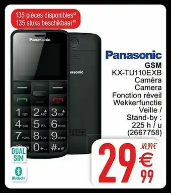Cora Panasonic gsm kx-tu110exb aanbieding