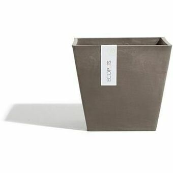Brico Ecopots bloempot ’Rotterdam’ vierkant taupe 20 cm aanbieding