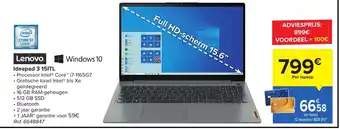 Carrefour Lenovo Ideapad 3 15ITL 15.6" aanbieding