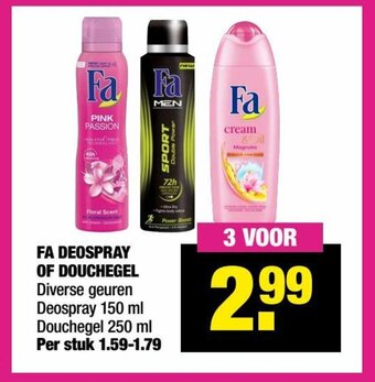 Big Bazar FA Deospray of Douchegel aanbieding