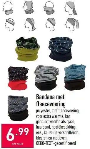 ALDI Bandana met fleecevoering aanbieding