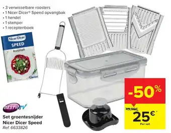 Set groentensnijder Nicer Dicer Speed