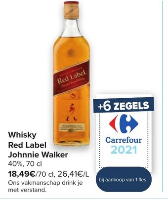 Carrefour Whisky Red Label Johnnie Walker aanbieding