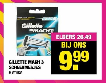 Big Bazar Gillette Mach 3 Scheermesjes aanbieding