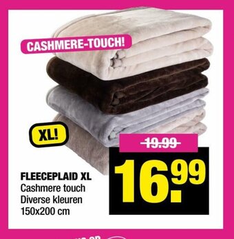 Big Bazar Fleeceplaid XL aanbieding