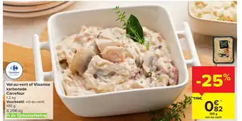 Carrefour Vol-au-vent of Vlaamse karbonade 100g aanbieding