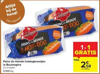 Pains du monde hotdogbroodjes la Boulangere 2x250g