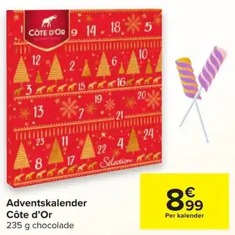 Carrefour Adventskalender Cote d'Or 235g aanbieding