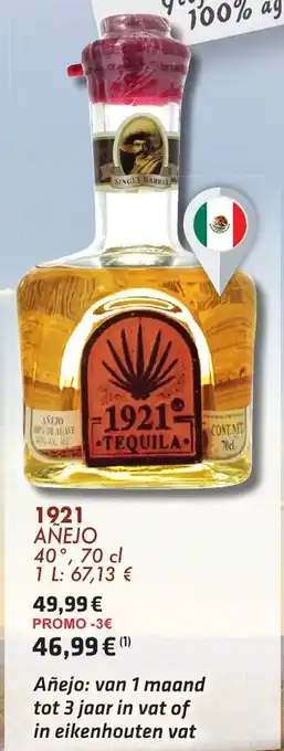 Cora 1921 Anejo Tequila 700ml aanbieding