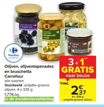 Olijven, olijventapenades en bruschetta 4x335g