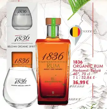 Cora 1836 Organic Rum 700ml aanbieding