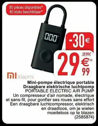 Cora Xiaomi mini-pompe électrique portable draagbare elektrische luchtpomp portable electric air pump aanbieding