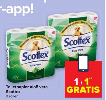 Carrefour Toiletpapier aloe vera Scottex aanbieding