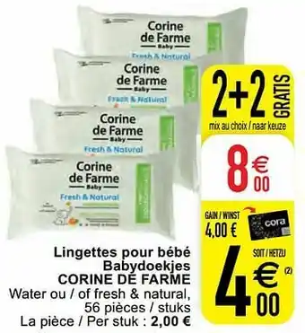 Cora Lingettes pour bébé babydoekjes corine de farme aanbieding