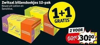 Kruidvat Zwitsal billendoekjes aanbieding
