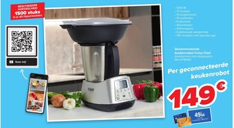 Carrefour Geconnecteerde keukenrobot Cuisy Chef aanbieding