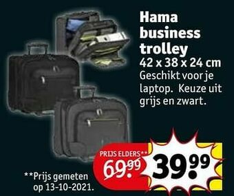 Kruidvat Hama business trolley aanbieding