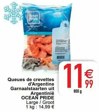 Cora Queues de crevettes d`argentine garnaalstaarten uit argentinië ocean pride aanbieding