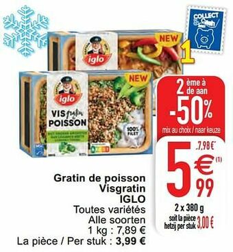 Cora Gratin de poisson visgratin iglo aanbieding