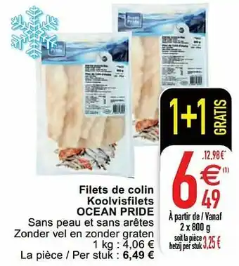 Cora Filets de colin koolvisfilets ocean pride aanbieding