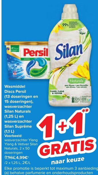 Carrefour Wasmiddel Discs Persil aanbieding