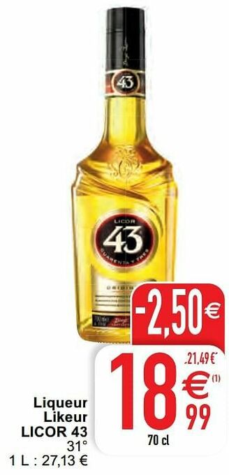 Liqueur likeur licor 43