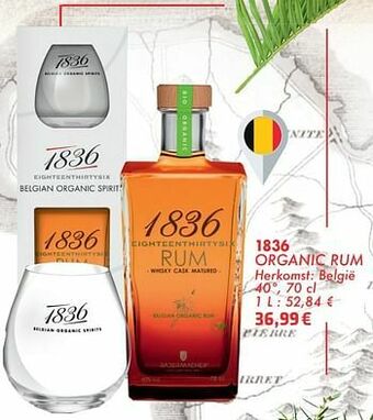 Cora 1836 organic rum aanbieding