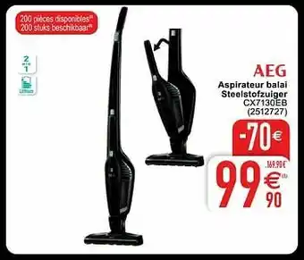 Cora Aeg aspirateur balai steelstofzuiger cx7130eb aanbieding