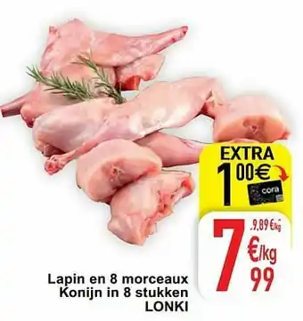 Cora Lapin en 8 morceaux konijn in 8 stukken lonki aanbieding