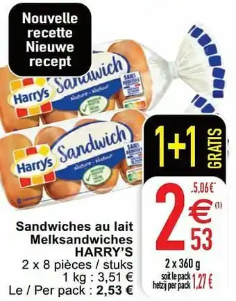 Cora Sandwiches au lait melksandwiches harry’s aanbieding
