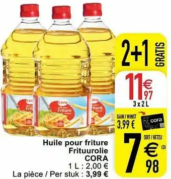 Huile pour friture frituurolie cora