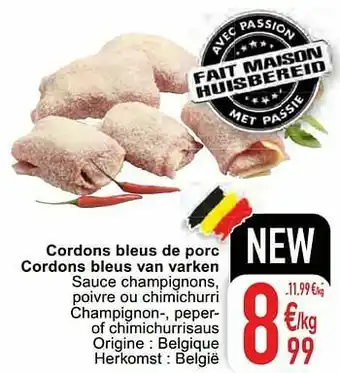Cora Cordons bleus de porc cordons bleus van varken aanbieding