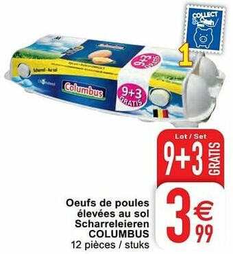 Cora Oeufs de poules élevées au sol scharreleieren columbus aanbieding