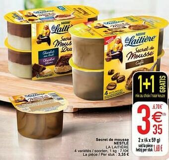 Cora Secret de mousse nestlé la laitière aanbieding