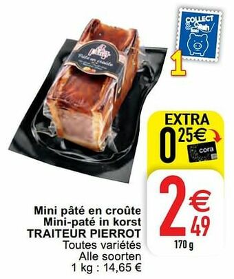 Cora Mini pâté en croûte mini-paté in korst traiteur pierrot aanbieding