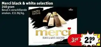 Kruidvat Merci black + white selection aanbieding