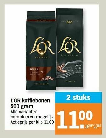 Albert Heijn L`or koffiebonen aanbieding