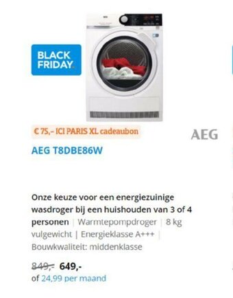 Coolblue Aeg t8dbe86w aanbieding