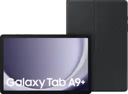 Coolblue Samsung Galaxy Tab A9 Plus 11 inch 64GB Wifi Grijs + Book Case Zwart aanbieding