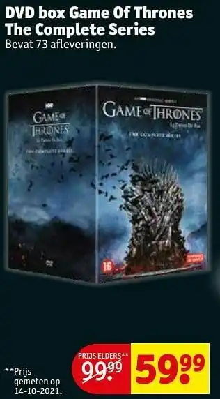 Kruidvat Dvd box game of thrones the complete series aanbieding