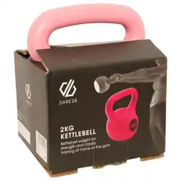 Decathlon Kettlebell 2kg voor thuisfitness voor volwassenen - Roze aanbieding