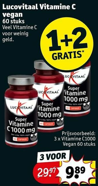 Kruidvat Vitamine c1000 vegan aanbieding