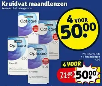 Kruidvat Maandlenzen -4.00 aanbieding