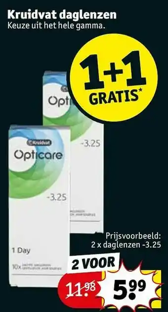 Kruidvat Daglenzen -3.25 aanbieding