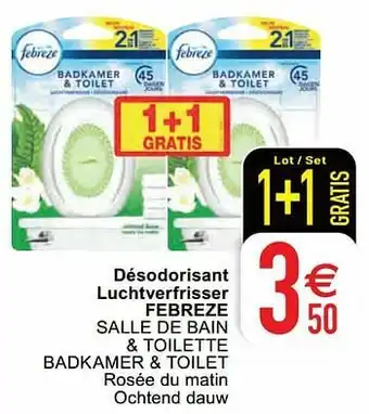 Cora Désodorisant luchtverfrisser febreze salle de bain + toilette badkamer + toilet aanbieding