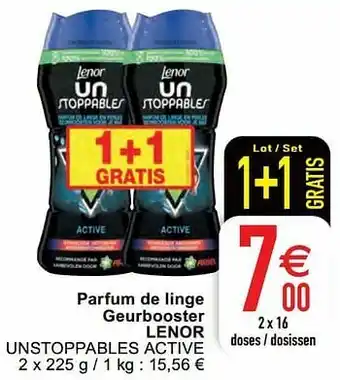 Cora Parfum de linge geurbooster lenor unstoppables active aanbieding